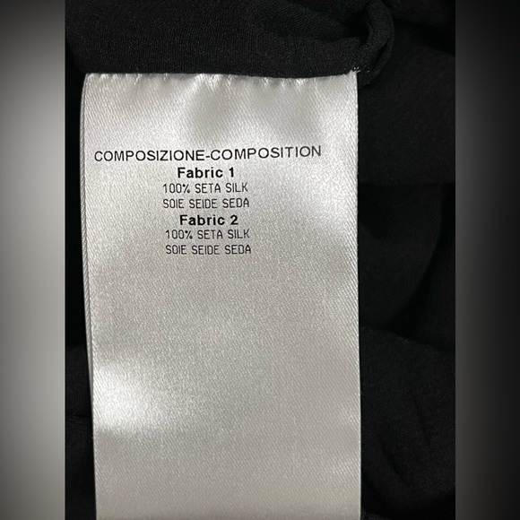 Authentic 100% Silk 2011 Runway Spike Bling Stud Cape Style Dress Size 38 - US 2 - Picture 9 of 11